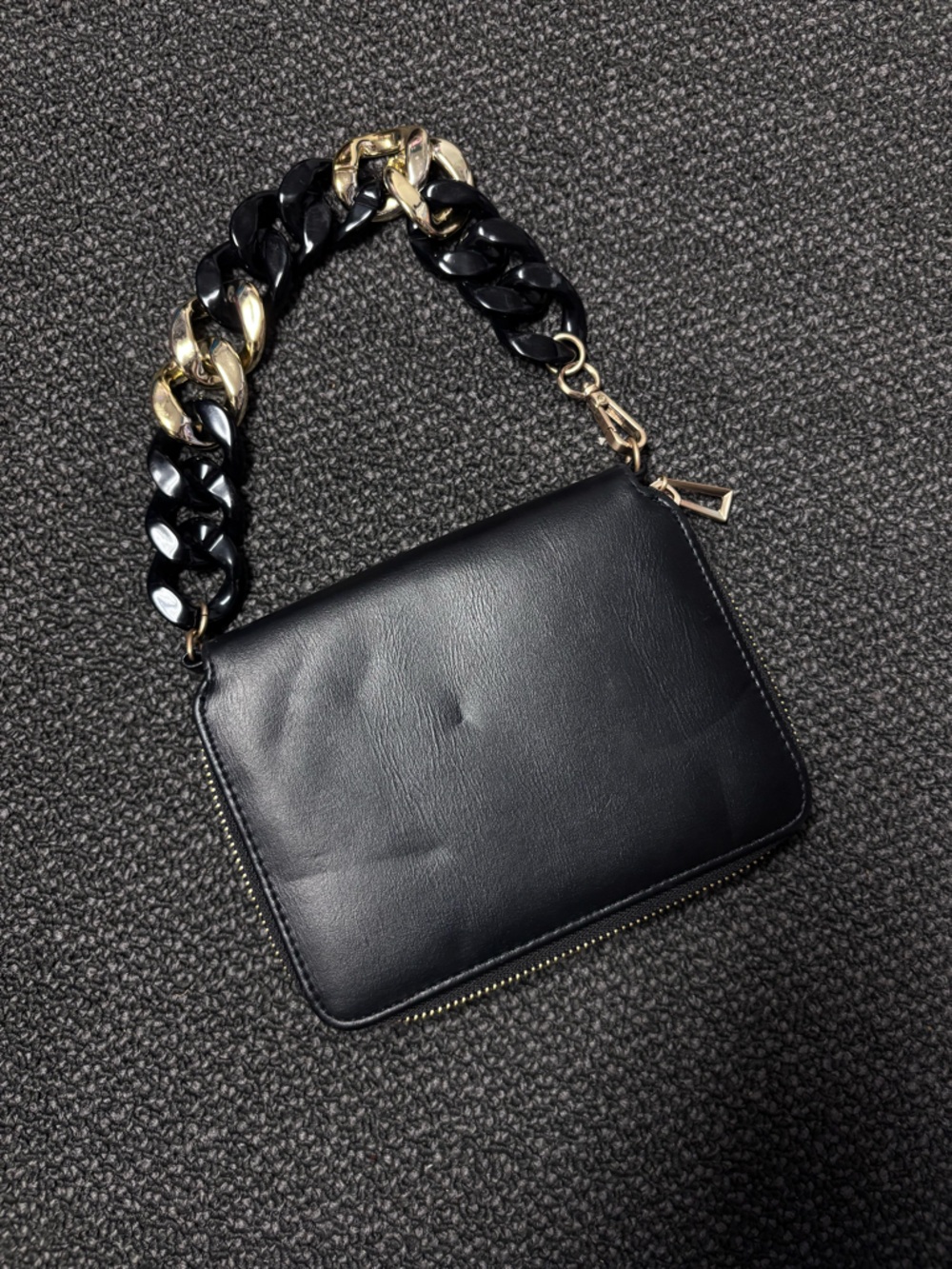 SHEIN Black Mini Chain-Handle Bag